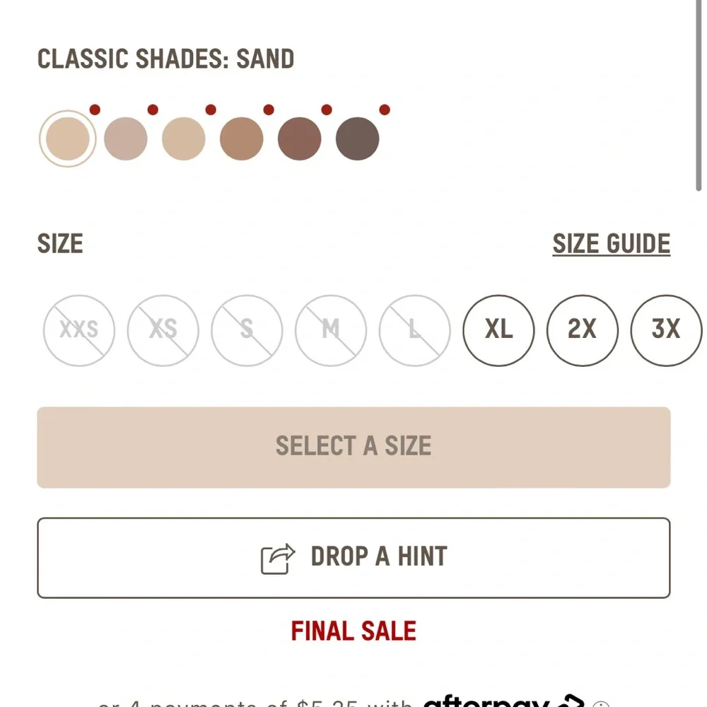 NWT SKIMS Super Cropped Shirt in Sand - XL - Picture 8 of 9